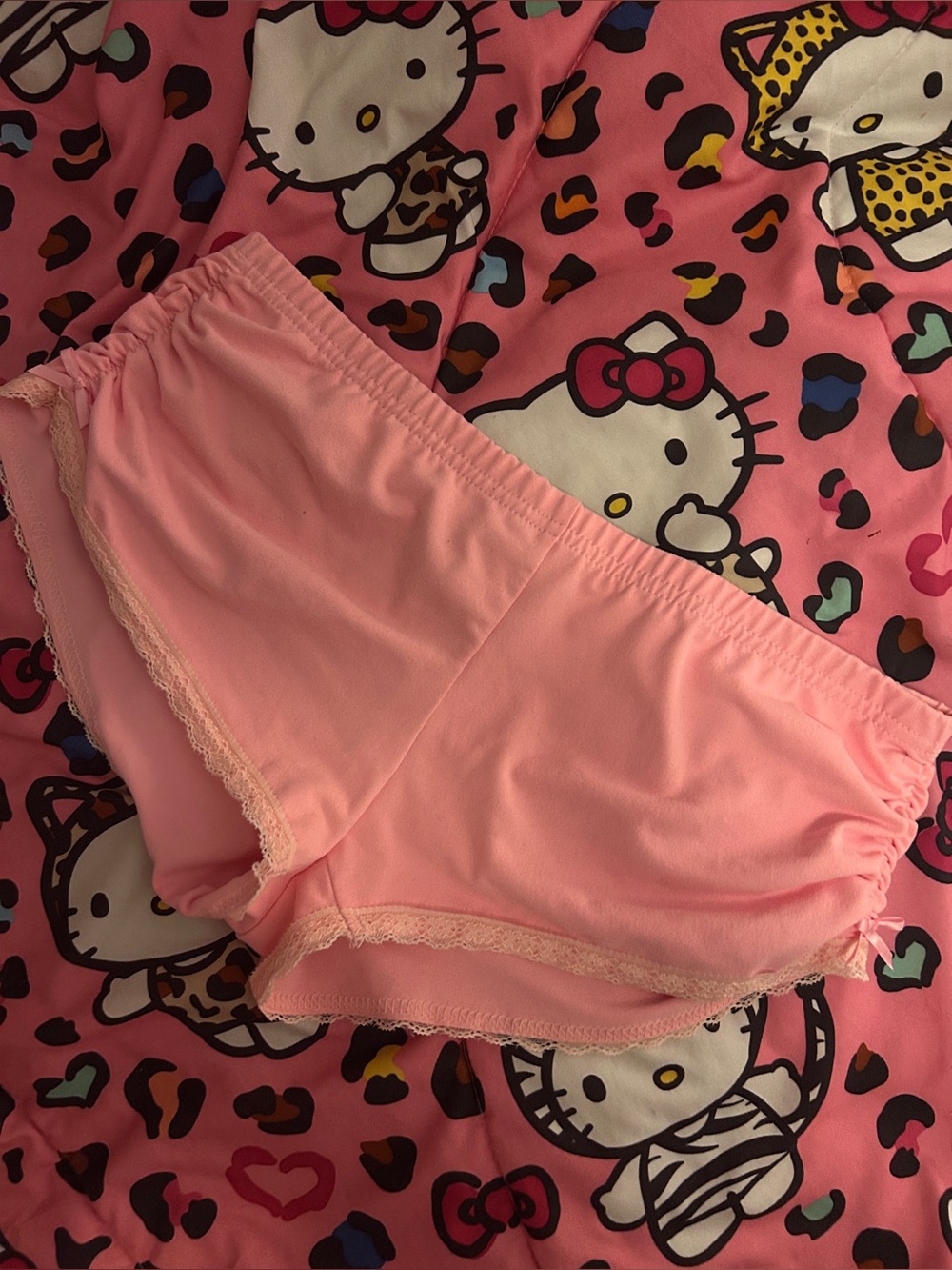 Pink Lace Trim Lounge Shorts💗
